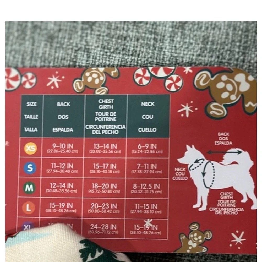 Disney‎ Mickey Mouse Christmas Tree Pajamas PJs Dog Clothes Large